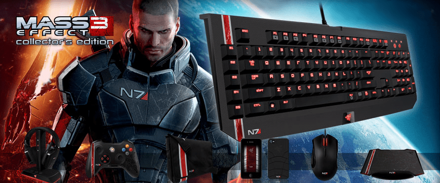 Accessoires Razer au couleur de Mass Effect 3