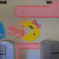 video stop motion post it miss pacman
