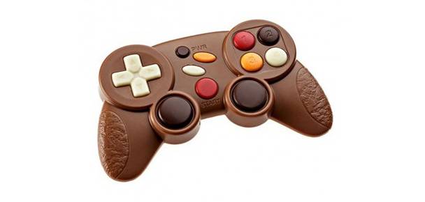 Manette et clavier en chocolat pour gamers gourmands