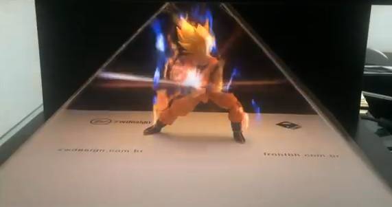 Figurine Son Goku + Kamehameha en hologramme – Dragon Ball Z