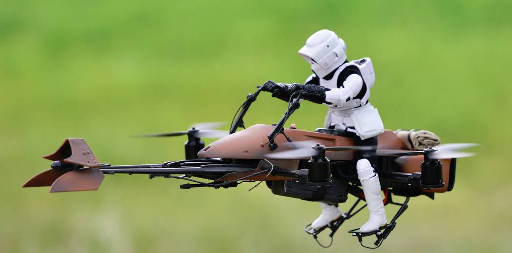 Drone Star Wars, le speeder imperial du Scout Trooper