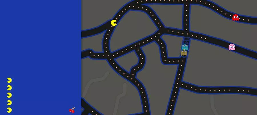 Jouez Pac Man Google Maps