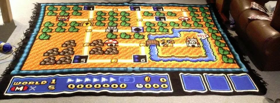 Map Super Mario Bros 3 - Tapis tricolé