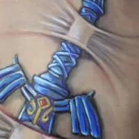body painting - Zelda Master Sword - Jody Steel