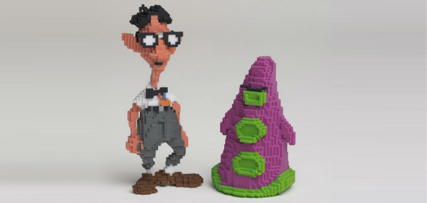 impression 3d personnage jeu video 2d - Day of Tentacle