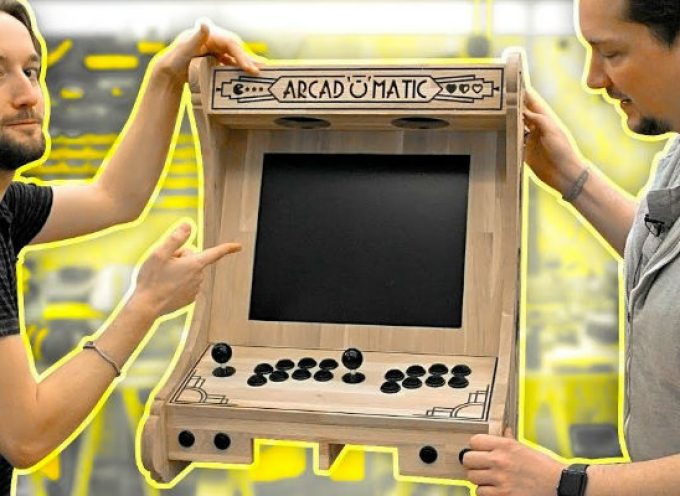 Borne arcade bartop DIY en chêne massif CNC