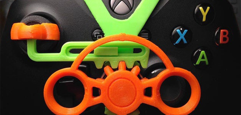 mini volant manette Xbox One impression 3D