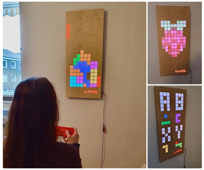wooden led gaming display
