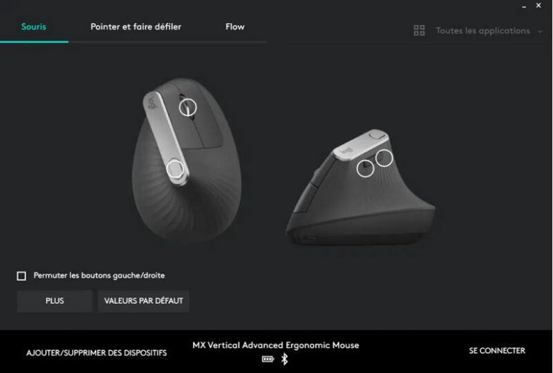 test souris ergonomique logitech MX vertical