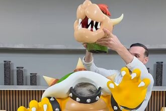 sculpture Bowser chocolat